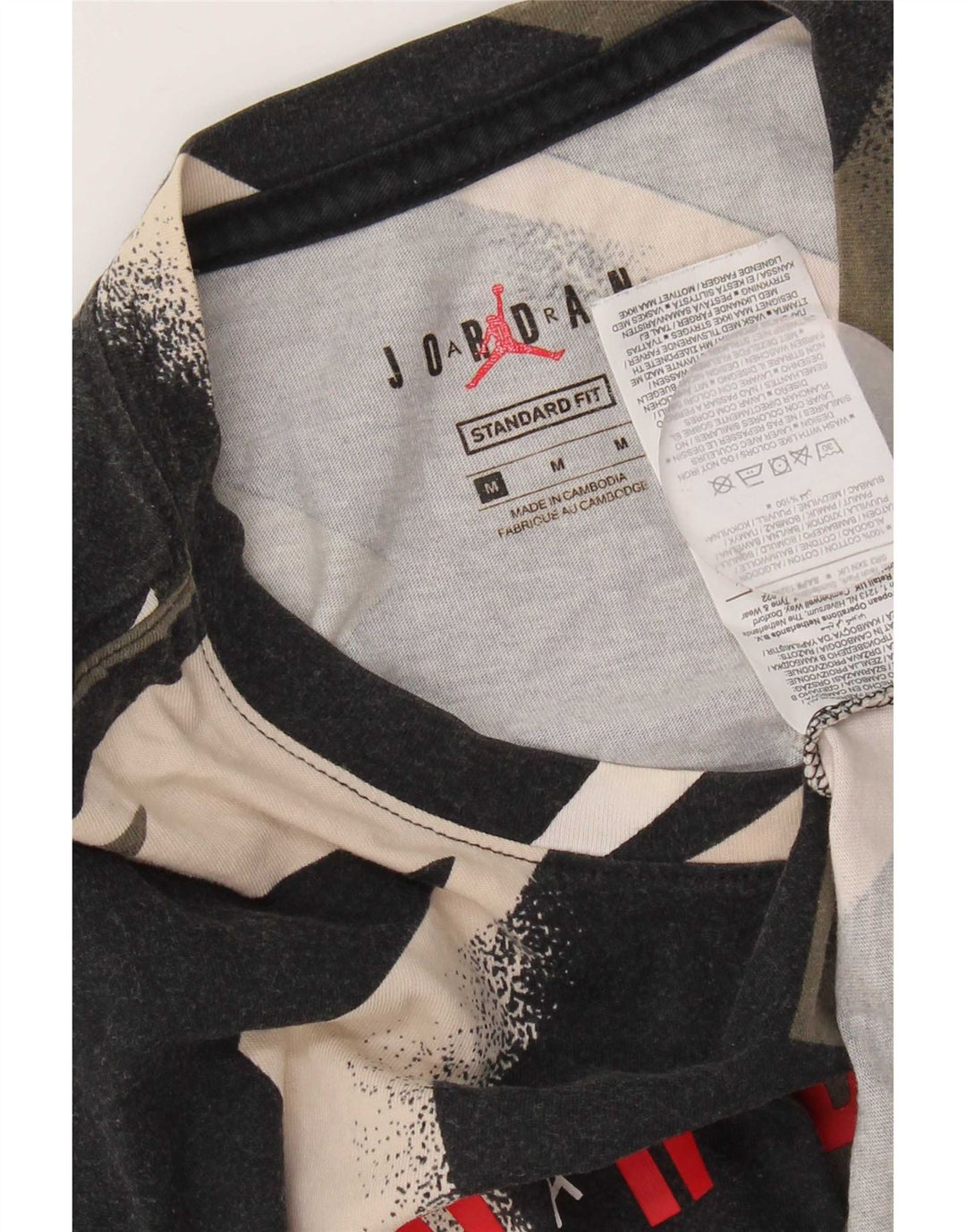 T-shirt grafica Jordan da uomo con vestibilità standard, media, multicolore, geometrica