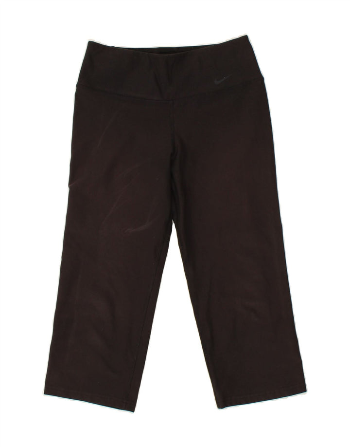NIKE Womens Dri Fit Capri Tracksuit Trousers UK 8 Small  Black Polyester Vintage Nike and Second-Hand Nike from Messina Hembry 