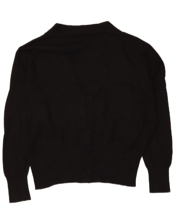 Maglione cardigan corto da donna ZARA UK 14 medio nero