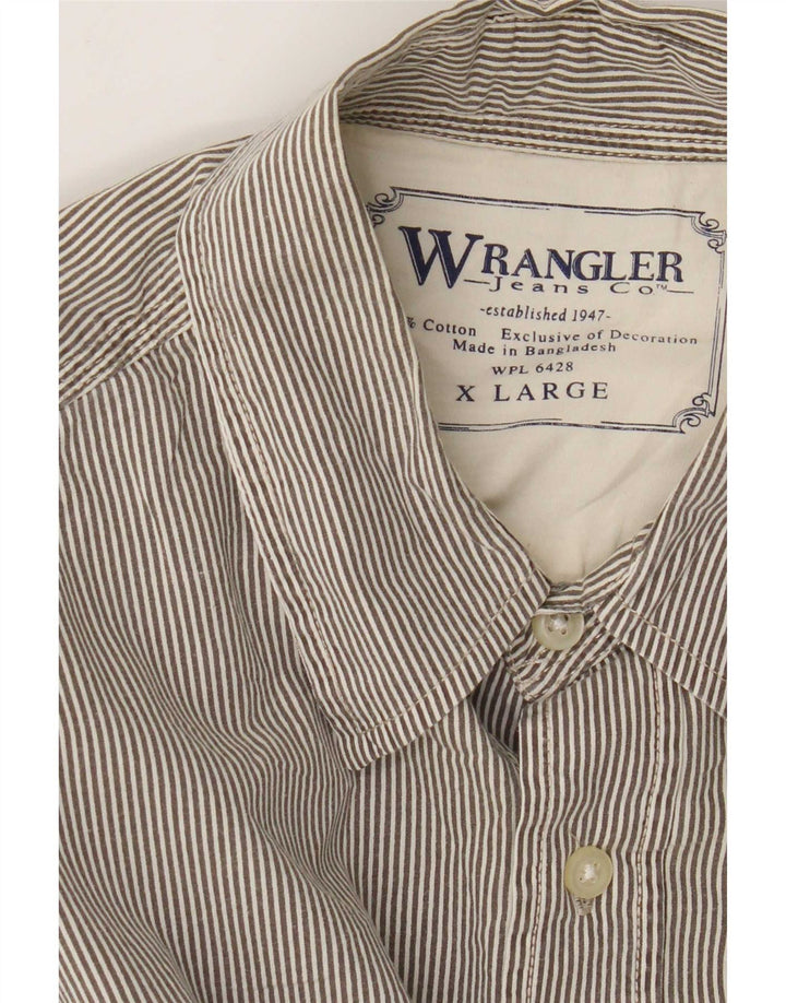 Camicia da uomo Wrangler XL in cotone gessato grigio