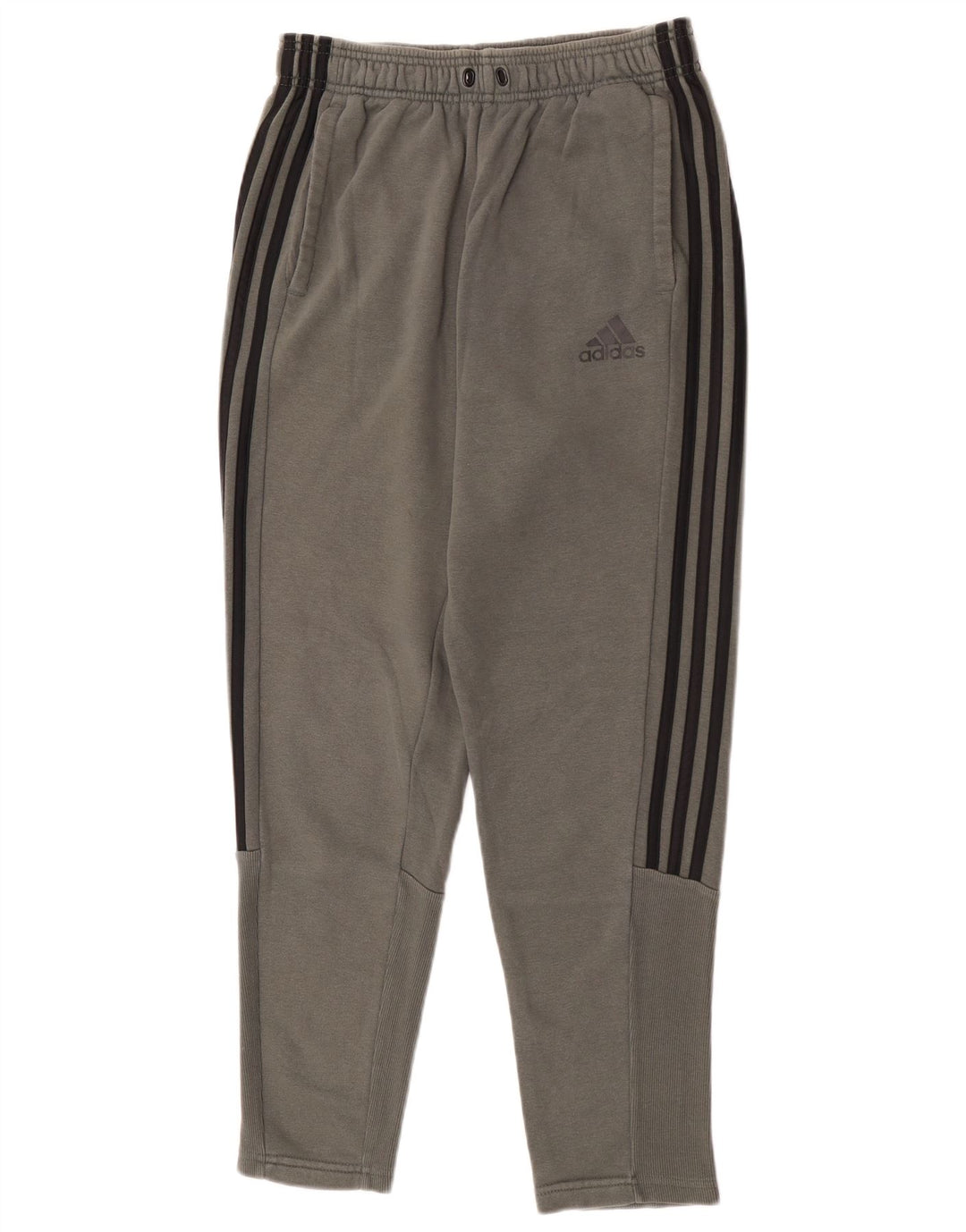 Pantaloni da tuta da uomo Adidas in cotone grigio medio