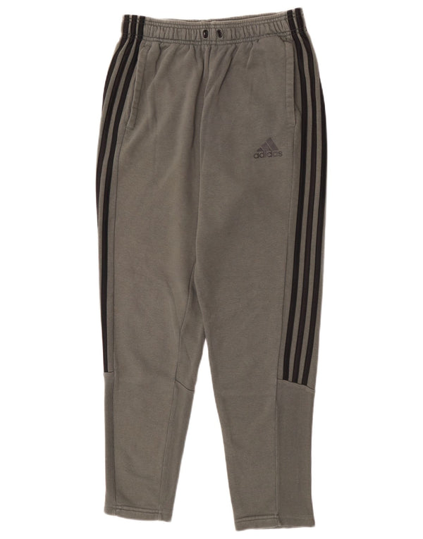Pantaloni da tuta da uomo Adidas in cotone grigio medio