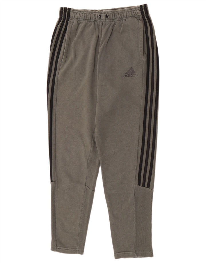 Pantaloni da tuta da uomo Adidas in cotone grigio medio