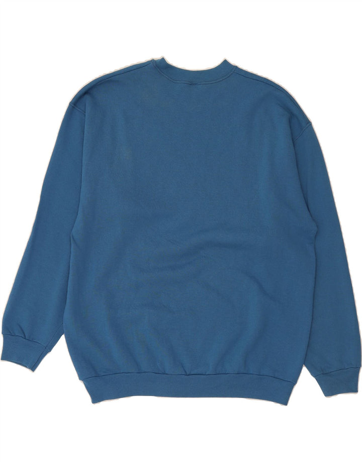 VINTAGE Mens Sweatshirt Jumper 2XL Blue Cotton Vintage Vintage and Second-Hand Vintage from Messina Hembry 