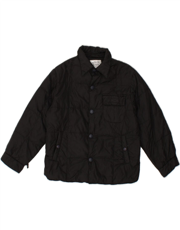 ARMANI JUNIOR Boys Padded Jacket 7-8 Years Black Polyamide Vintage Armani Junior and Second-Hand Armani Junior from Messina Hembry 
