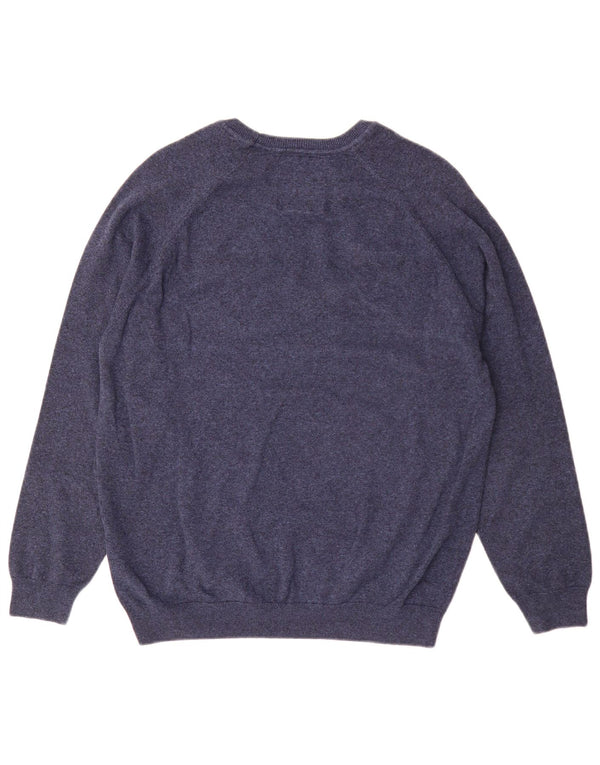 Maglione maglione con scollo a barca da uomo Superdry 2XL cotone blu navy