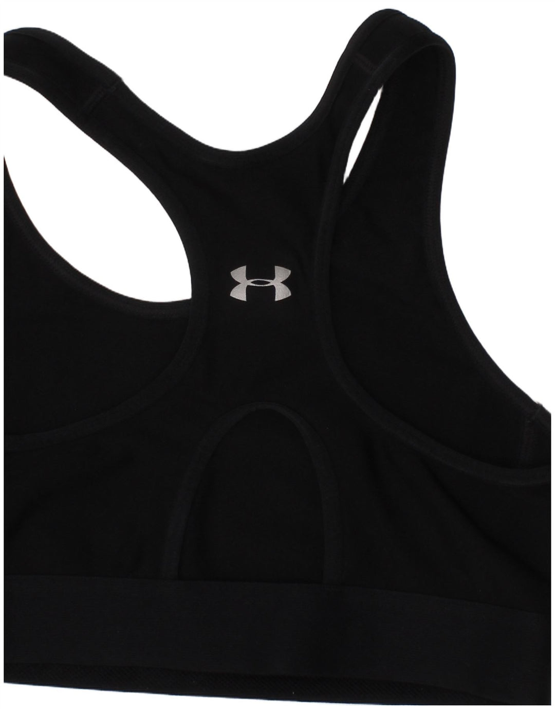 Reggiseno sportivo grafico da donna Under Armour Top piccolo sportivo in poliestere nero