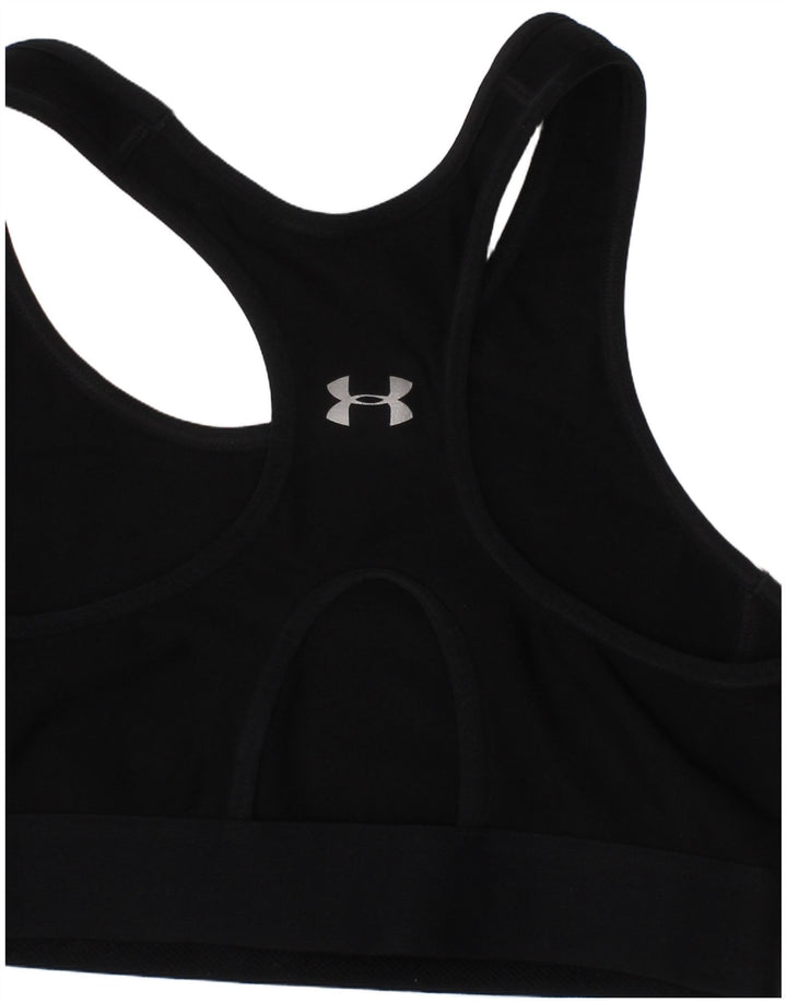 Reggiseno sportivo grafico da donna Under Armour Top piccolo sportivo in poliestere nero