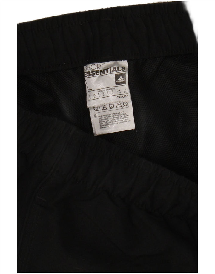 Pantaloncini sportivi Adidas Climalite da uomo grandi in poliestere nero