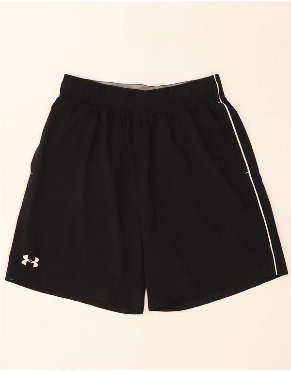 Pantaloncini sportivi con grafica da uomo Under Armour, grandi, in poliestere color block nero