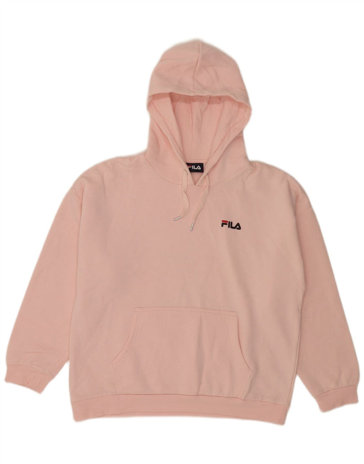 Felpa con cappuccio da donna Fila UK 18 XL poliestere rosa