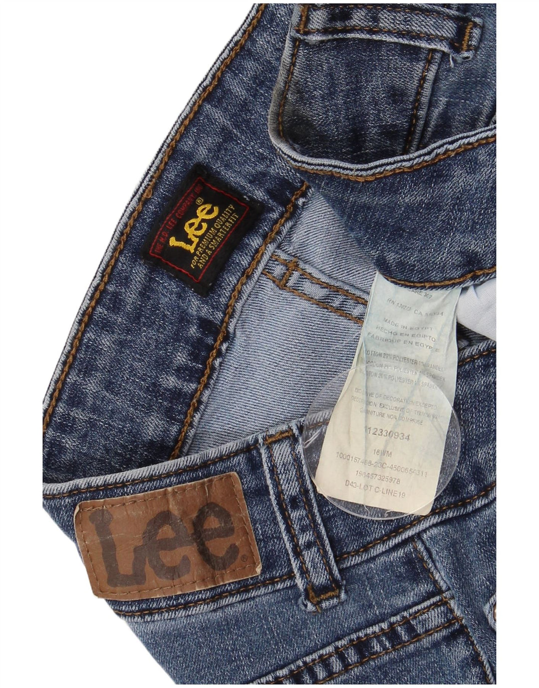 Jeans Capri da donna Lee US 18 2XL W36 L11 Cotone blu