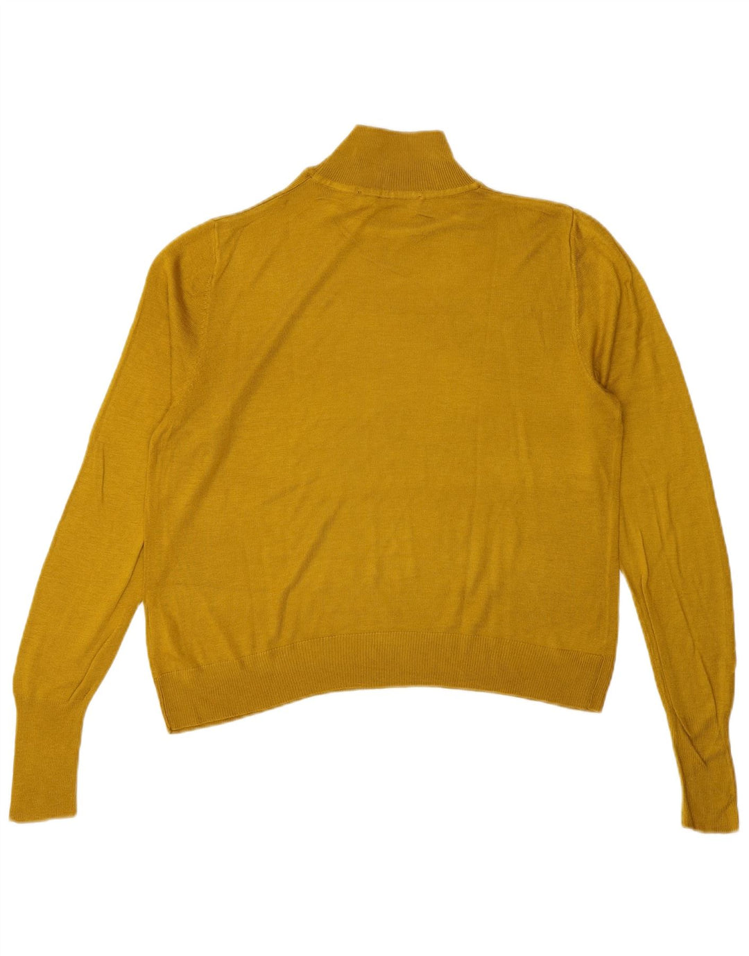 Maglione oversize a collo alto da donna Zara UK 10 piccolo in viscosa gialla
