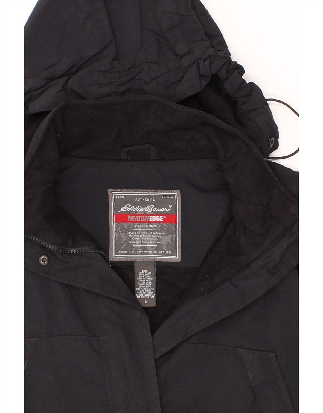 EDDIE BAUER Womens Weather Edge Windbreaker Jacket UK 10 Small Black Vintage Eddie Bauer and Second-Hand Eddie Bauer from Messina Hembry 