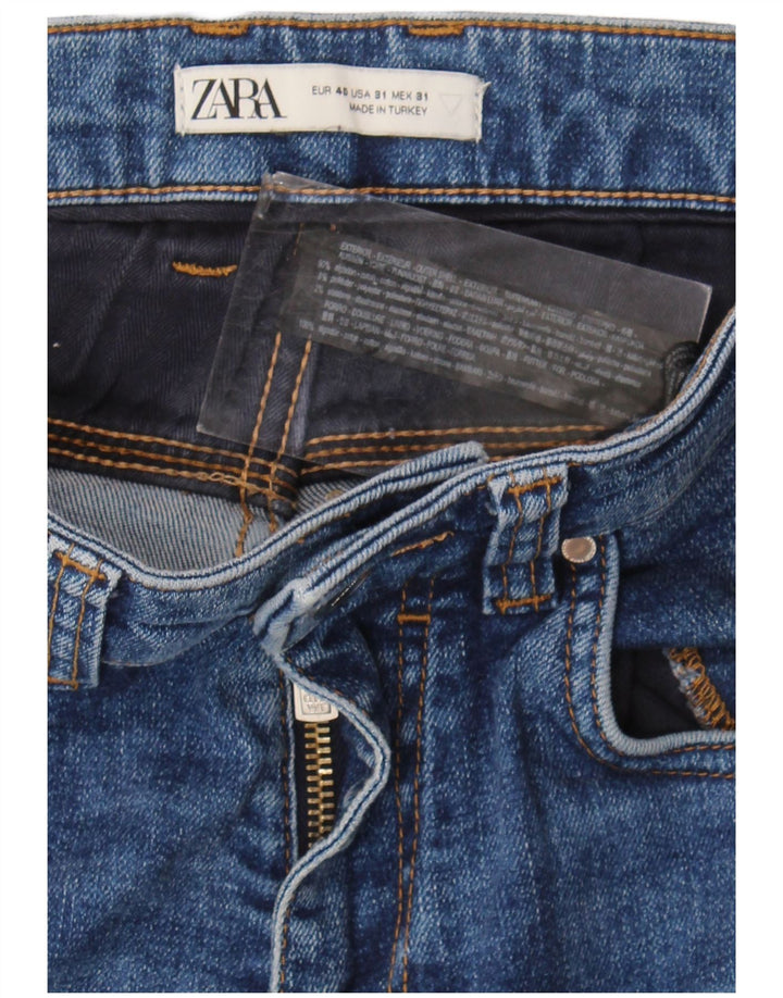 Jeans slim da uomo Zara EU 40 medio W31 L30 cotone blu