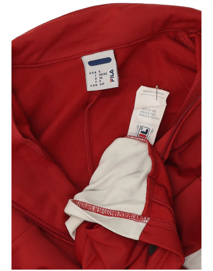 Giacca da ginnastica oversize da donna FILA UK 10 Small Red Colourblock