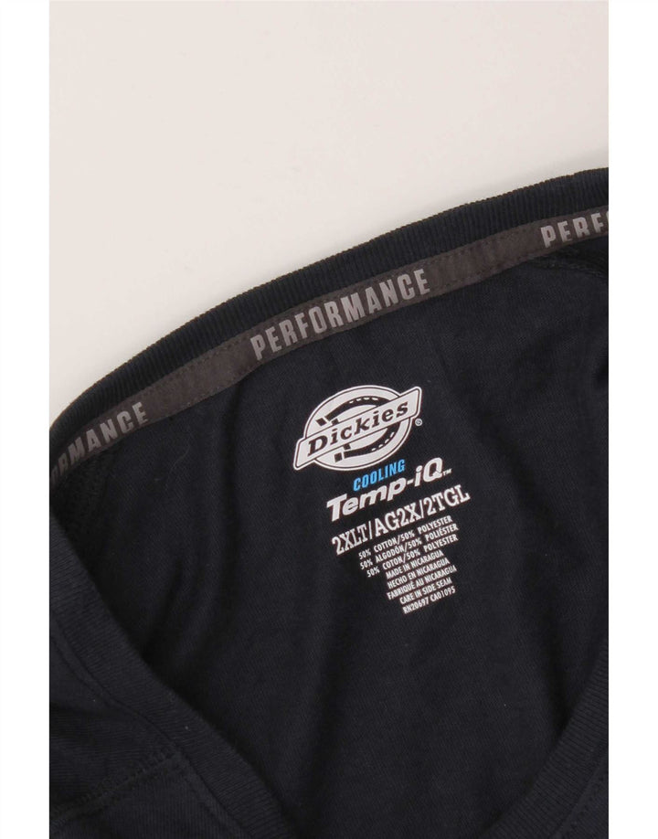 Dickies Top alto da uomo a maniche lunghe 2XL cotone blu navy