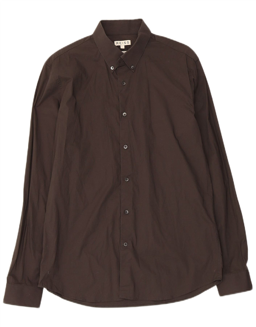 Camicia Reiss da uomo slim fit grande in cotone nero