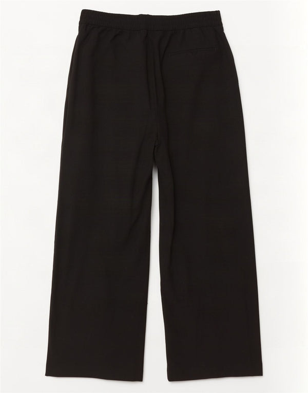 Pantaloni casual a gamba larga da donna Marks & Spencer UK 18 XL W36 L29 Nero