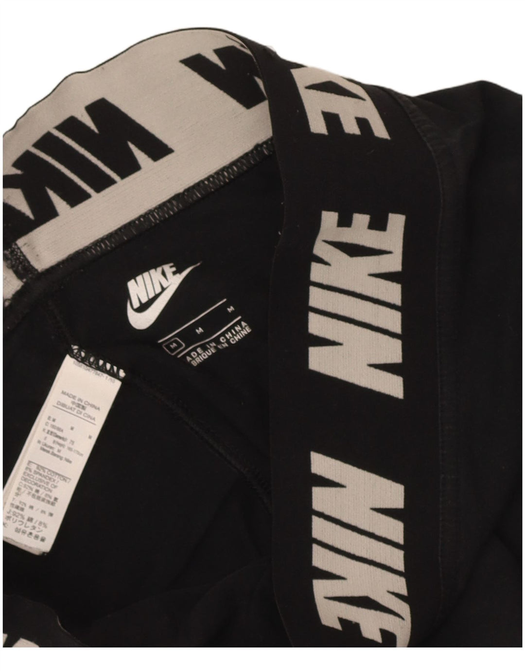 Leggings grafici da donna Nike UK 12 cotone medio nero