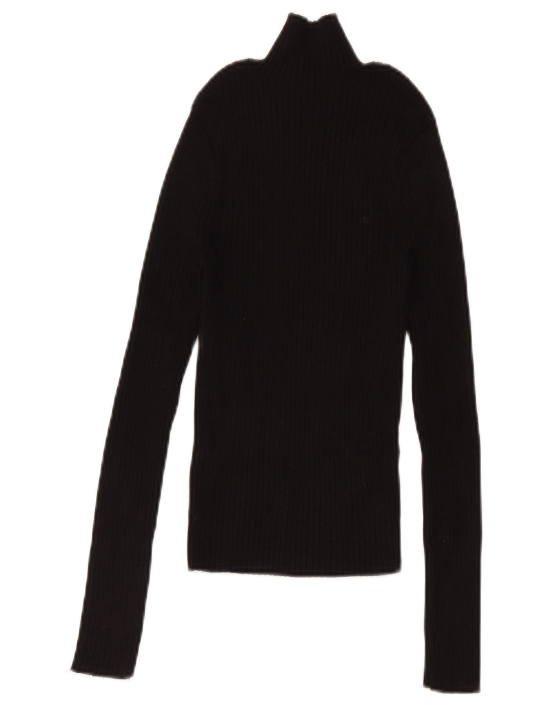 Top corto da donna Zara a maniche lunghe UK 12 viscosa nera media