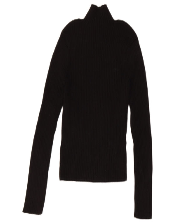 Top corto da donna Zara a maniche lunghe UK 12 viscosa nera media