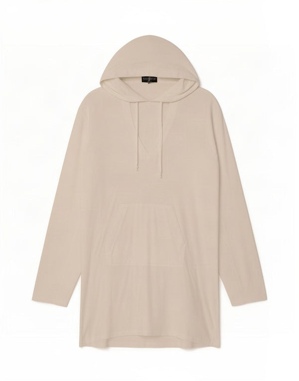 Abito con cappuccio da donna Tommy Hilfiger UK 14 cotone bianco medio