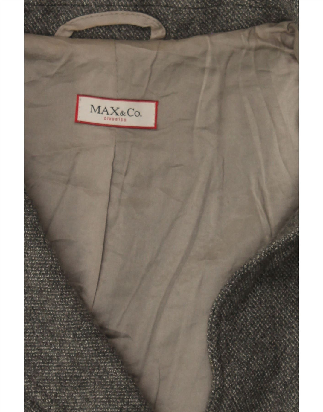 MAX & CO. Womens Classics 2 Button Blazer Jacket UK 14 Medium Grey Vintage Max & Co. and Second-Hand Max & Co. from Messina Hembry 