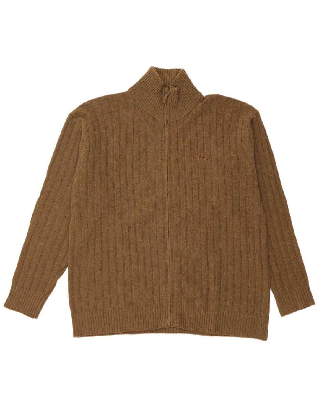 Maglione cardigan da uomo Kappa 2XL lana kaki