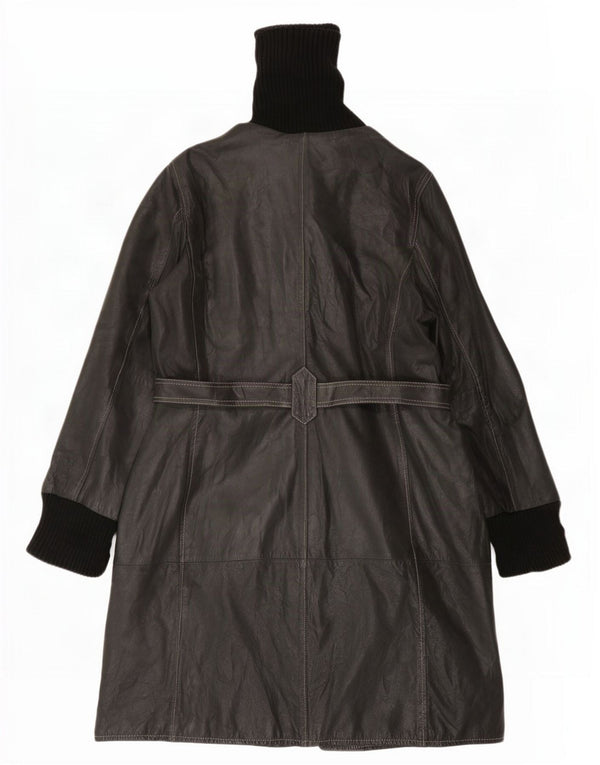 Cappotto In Pelle Donna Conbipel IT 46 Large Nero Colourblock