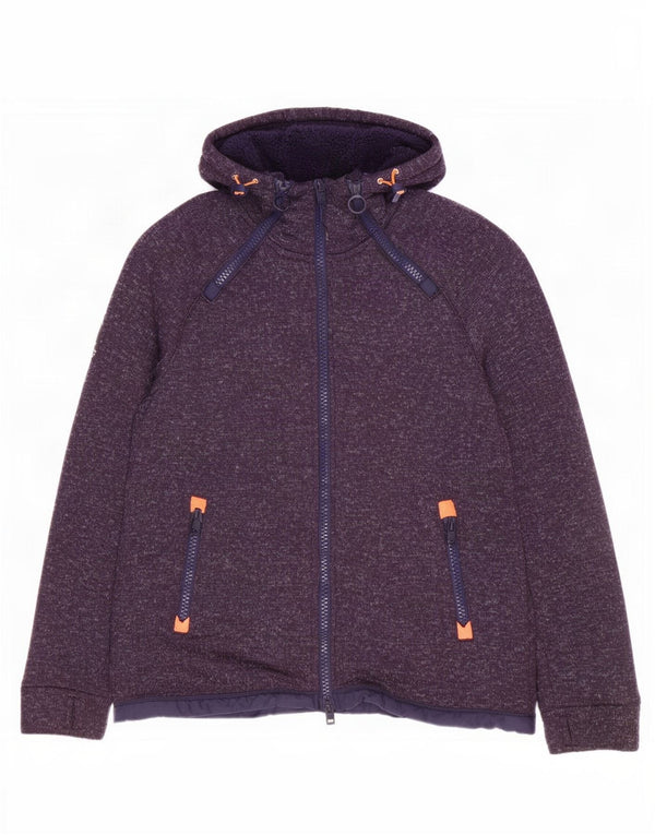 Giacca a vento con cappuccio da uomo Superdry UK 40 Large Navy Blue Flecked