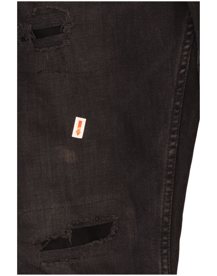 Jeans skinny effetto invecchiato ZARA da uomo EU 42 Large W32 L28 Nero