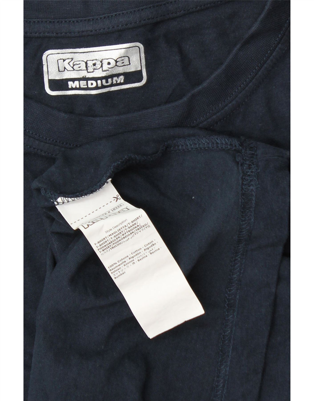 T-shirt uomo Kappa Top medio blu navy in cotone