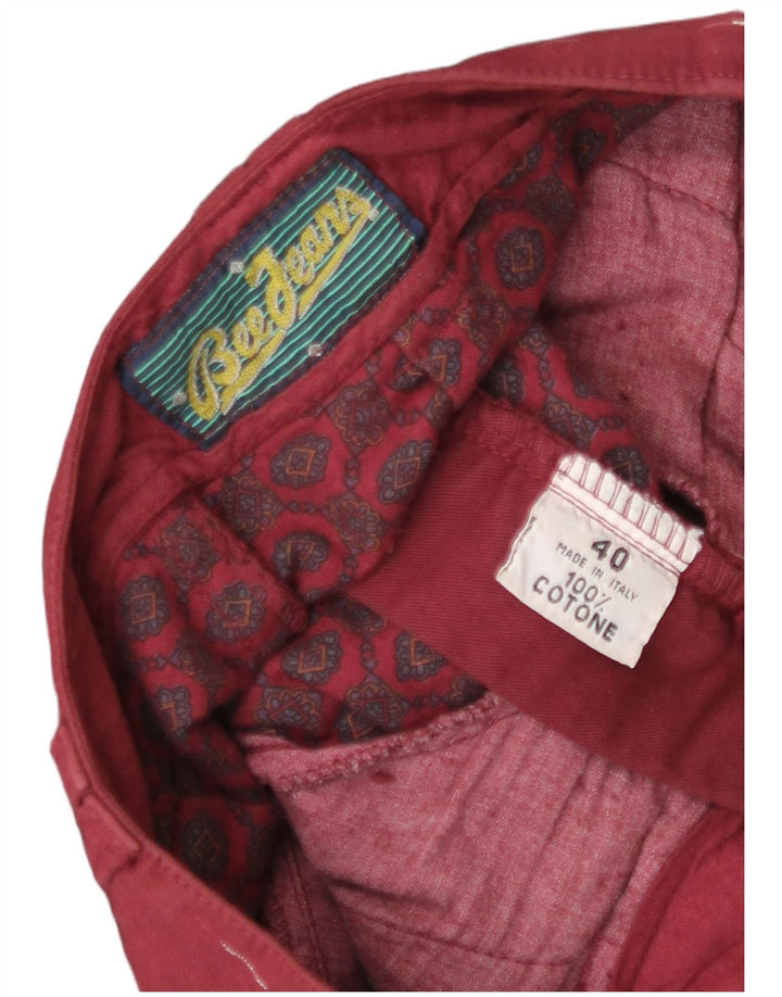 Gonna longuette da donna vintage IT 40 cotone bordeaux medio