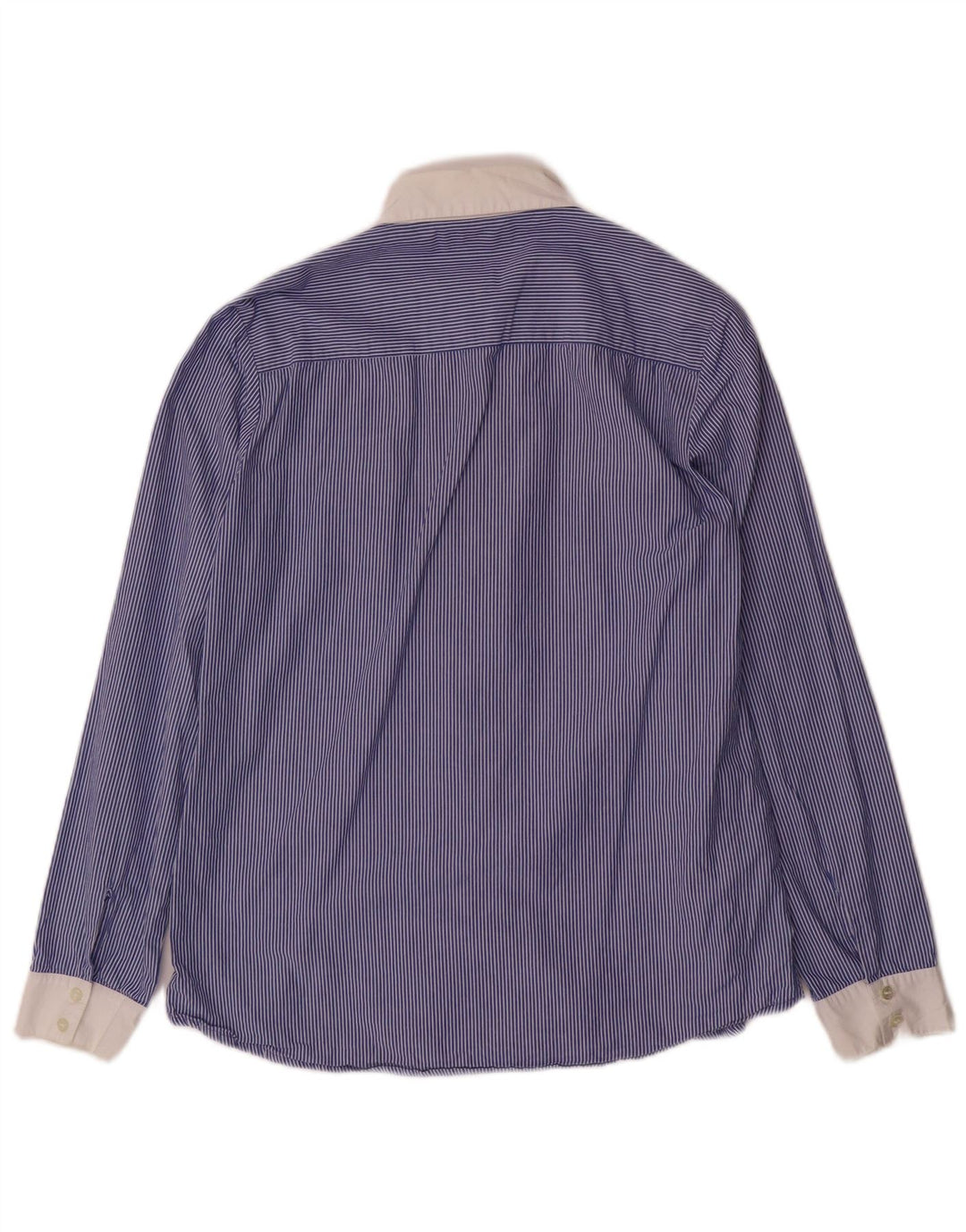 Camicia Donna STEFANEL IT 42 Gessato Blu Medio