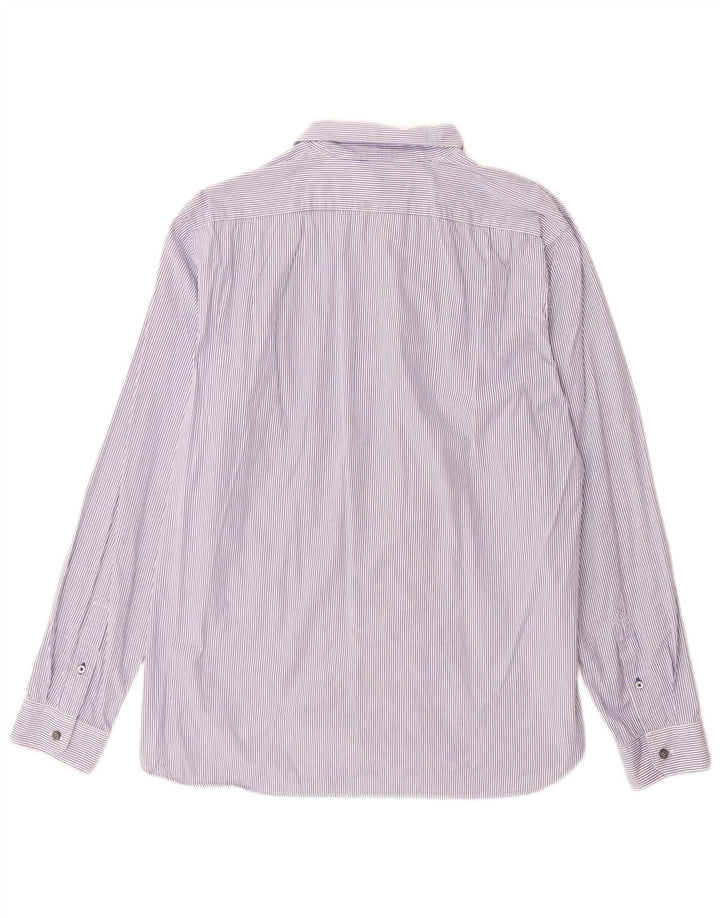 Camicia da uomo slim fit American Eagle, cotone a righe grandi blu