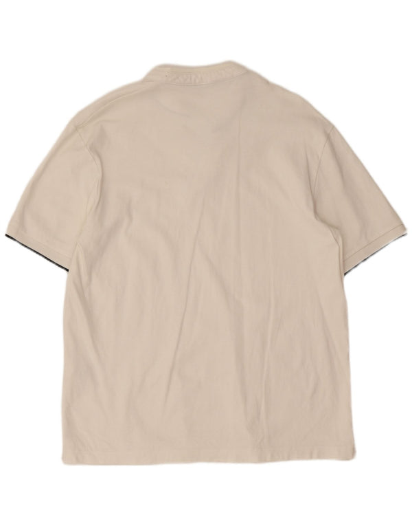 Polo Zara da uomo piccola in cotone bianco