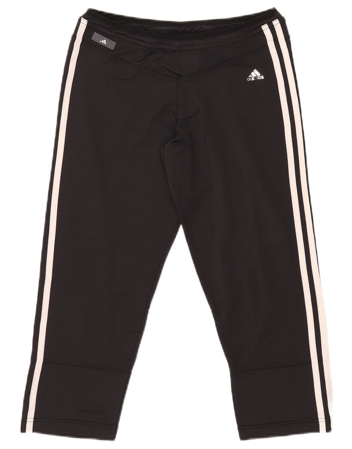 Pantaloni da tuta ADIDAS Clima 365 Capri da donna UK 16 grandi nylon nero