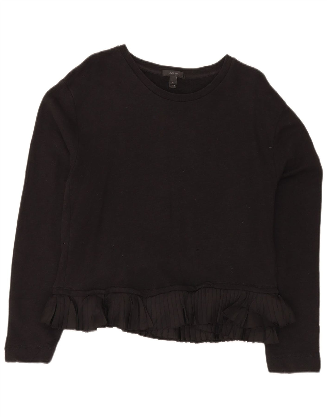 Felpa da donna J. CREW maglione UK 14 cotone nero medio