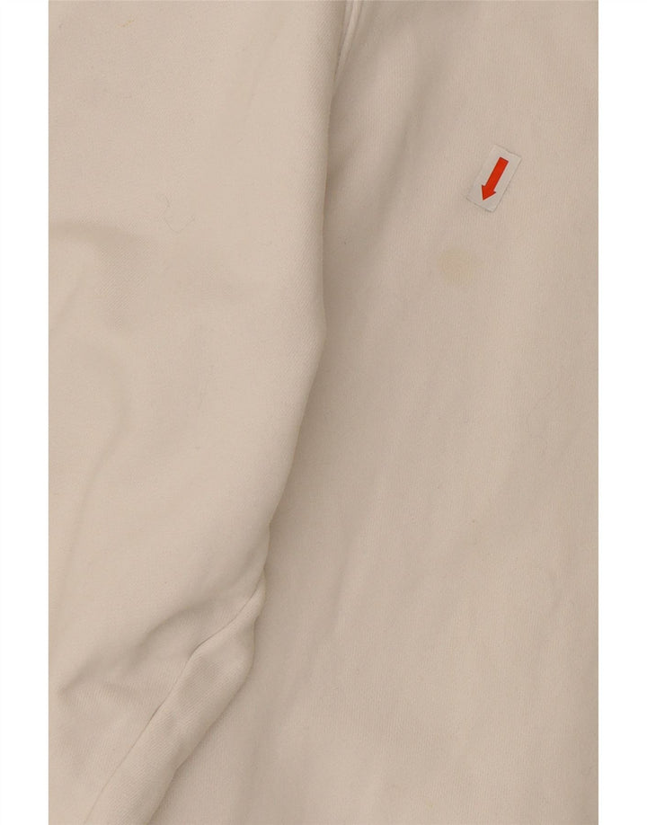 LACOSTE Felpa da uomo Maglione Taglia 6 XL Cotone bianco