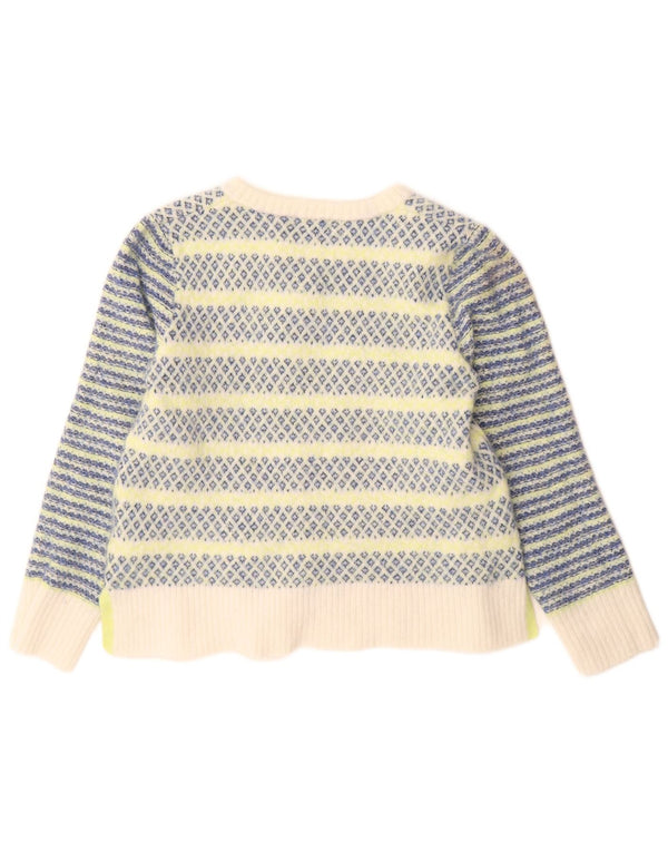 Maglione maglione con scollo a V da donna White Stuff UK 12 medio multicolore