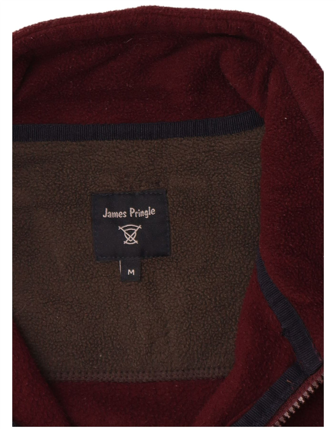 Gilet in pile da uomo James Pringle UK 38 Poliestere bordeaux medio