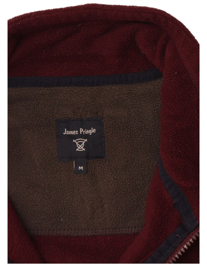 Gilet in pile da uomo James Pringle UK 38 Poliestere bordeaux medio