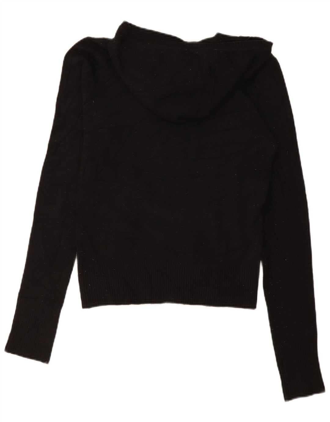 FRENCH CONNECTION Maglione con cappuccio da donna UK 12 Acrilico nero medio
