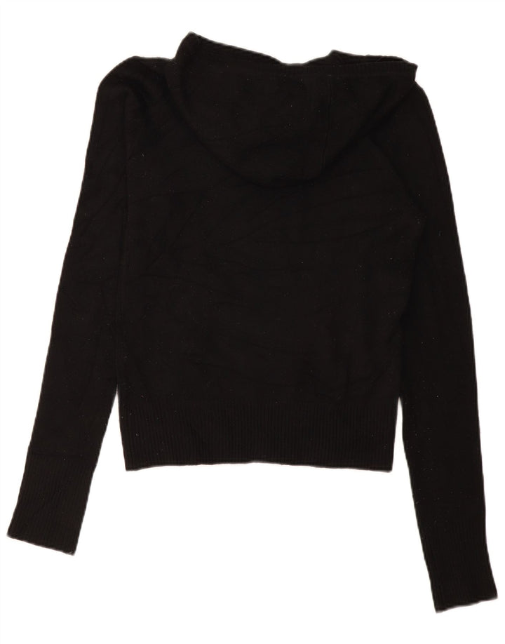FRENCH CONNECTION Maglione con cappuccio da donna UK 12 Acrilico nero medio
