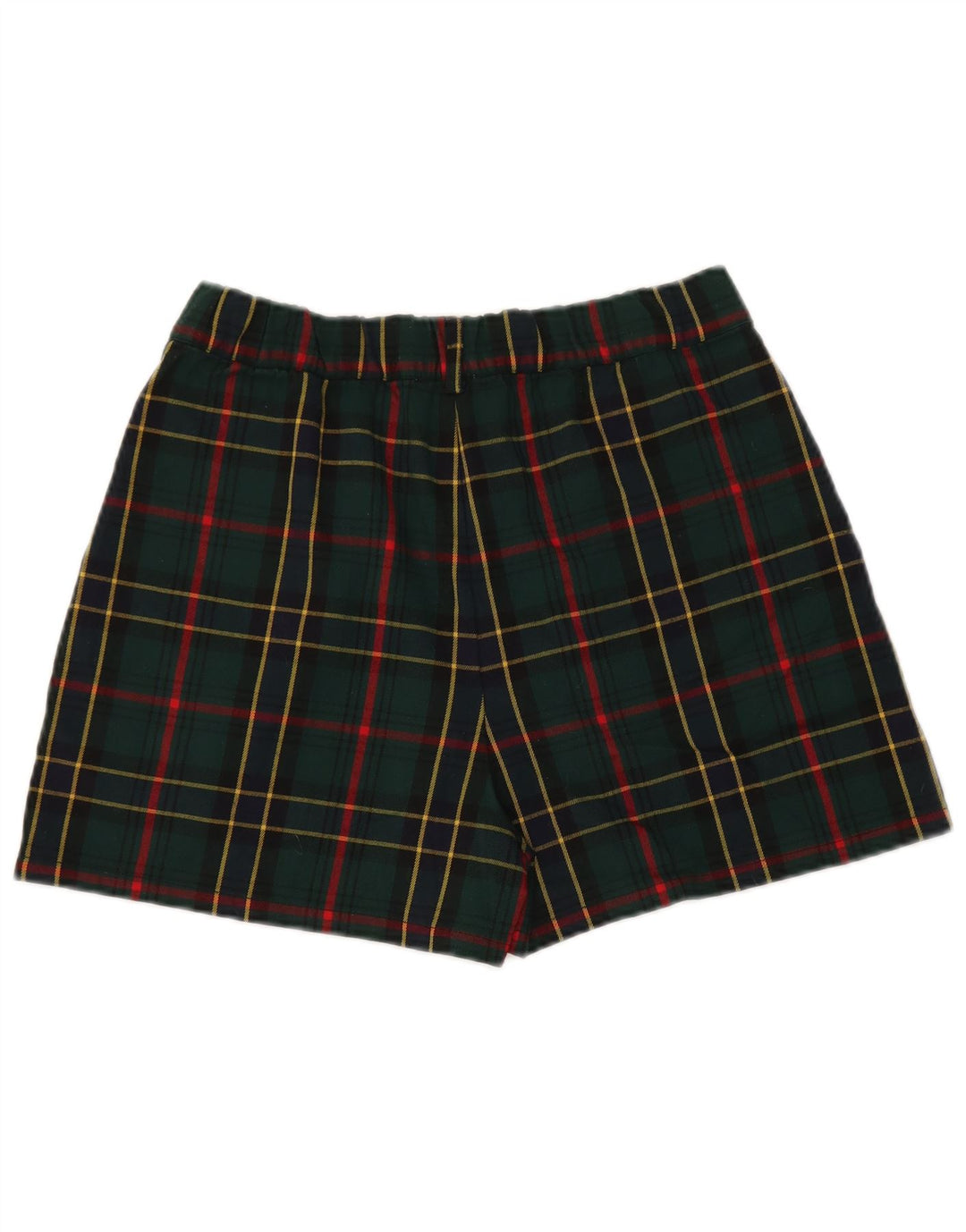 Pantaloncini chino da donna Nice & Chic grandi W32 in poliestere a quadri verdi