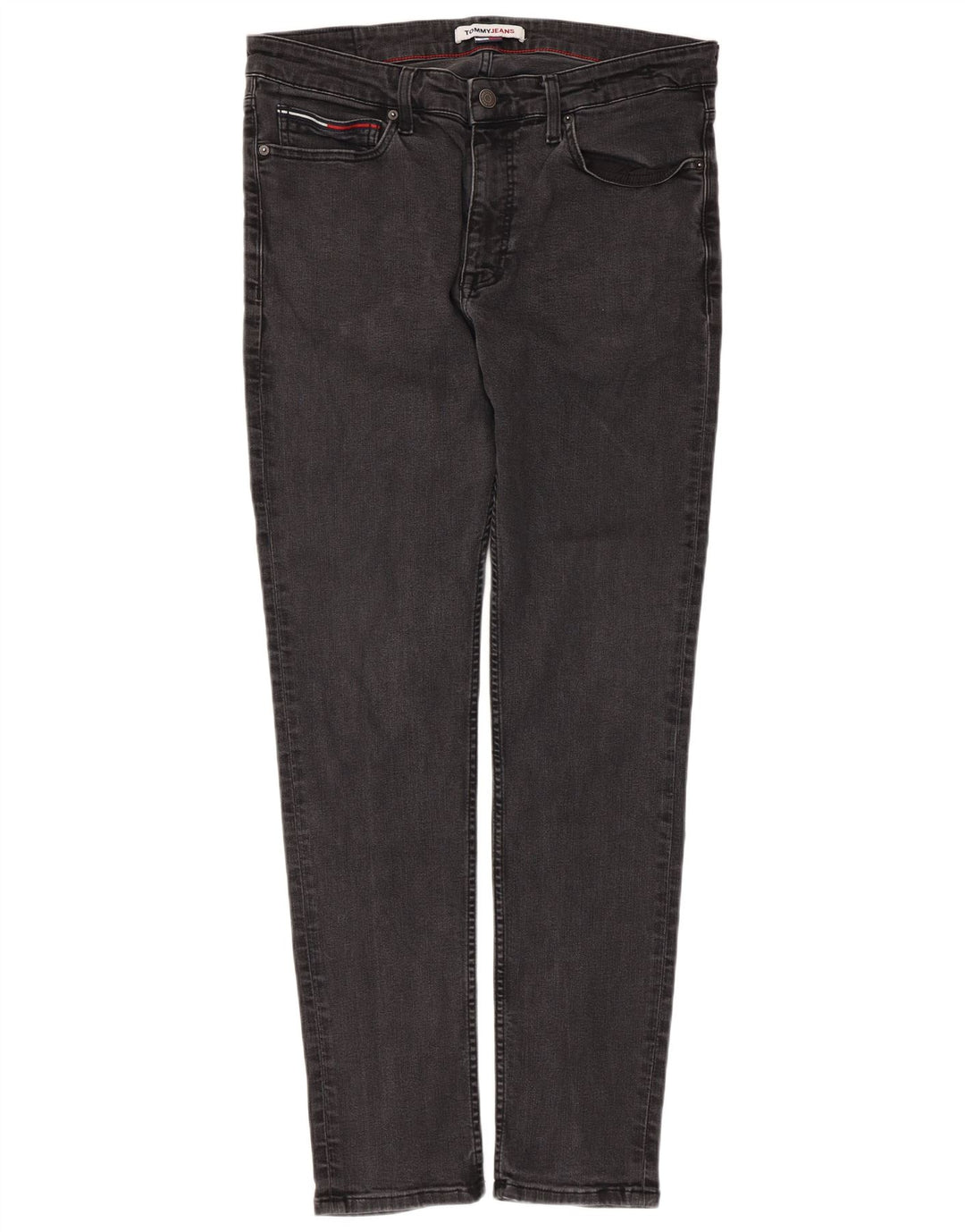 Jeans slim da uomo Tommy Hilfiger W36 L30 cotone nero