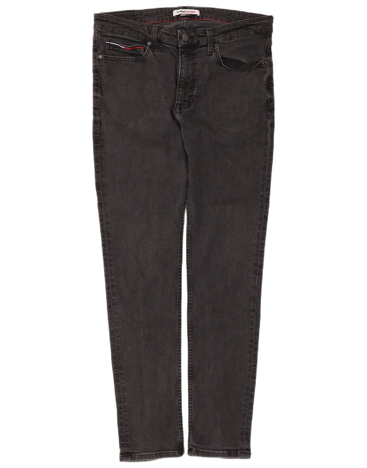 Jeans slim da uomo Tommy Hilfiger W36 L30 cotone nero