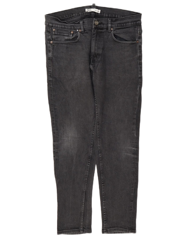 Zara Mens Slim Jeans EU 44 Large W34 L30 Grey Polyester