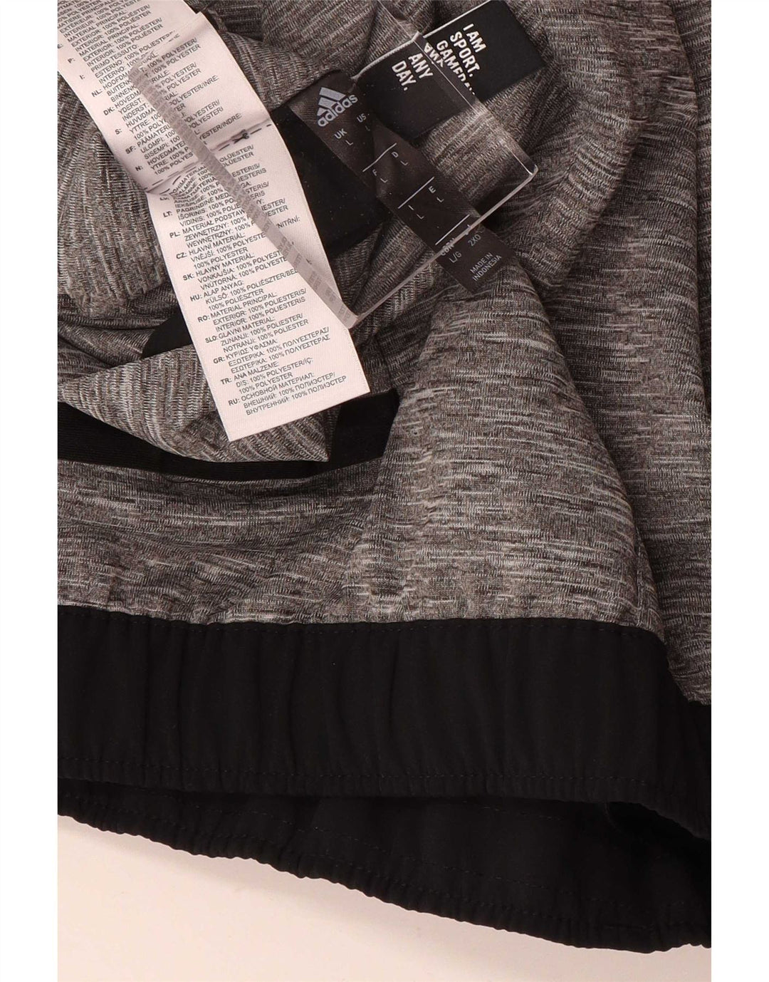 Pantaloncini sportivi reversibili da uomo Adidas Large in poliestere color block grigio